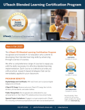 Blended Learning Certification Program flyer