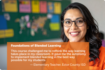 This course challenged me to rethink the way learning takes place in my classroom. It gave me the autonomy to implement blended learning in the best way possible for my students. 
