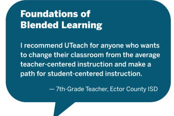 I recommend UTeach for anyone who wants to change their classroom from the average teacher-centered instruction and make a path for student-centered instruction. 